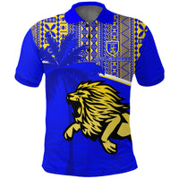 Suva Grammar School Polo Shirt Spirit Lion LT13 Unisex Blue - Polynesian Pride