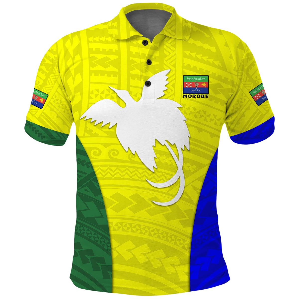 (People First) Morobe Province Polo Shirt Papua New Guinea LT13 Unisex Yellow - Polynesian Pride
