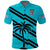 Fiji Rugby Tapa Pattern Fijian 7s Cyan Polo Shirt LT14 Cyan - Polynesian Pride