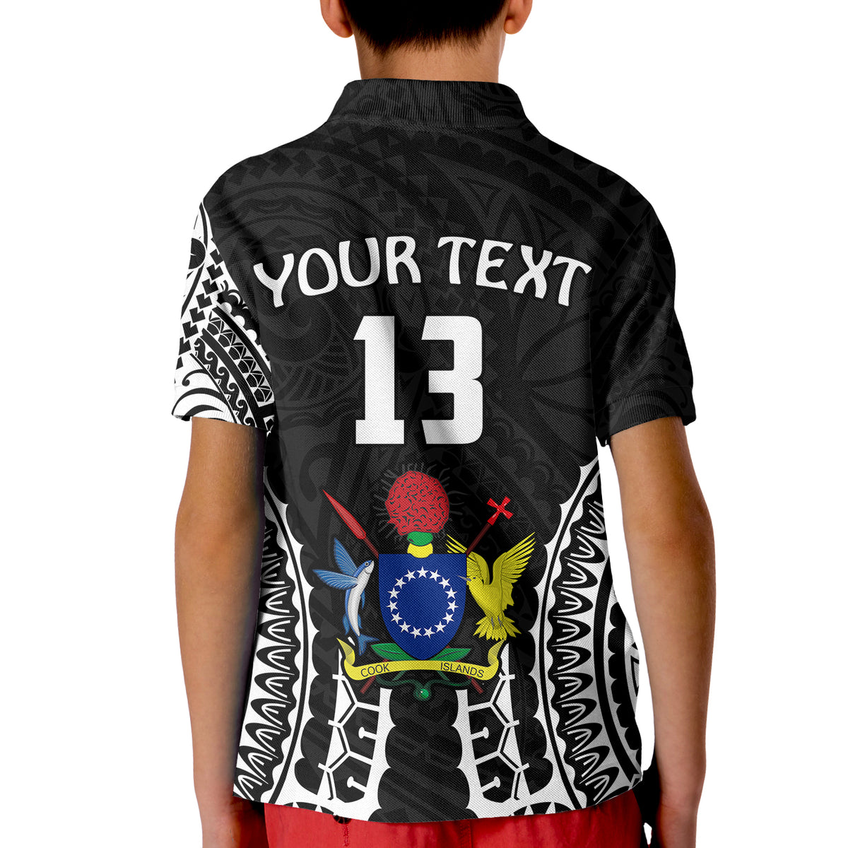 (Custom Text and Number) Cook Islands Polo Shirt KID Polynesian Cultural The Best For You LT13 - Polynesian Pride