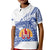(Custom Personalised) Gambier Islands Polo Shirt KID Polynesian Pattern French Polynesia LT13 Unisex White - Polynesian Pride