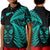 New Zealand Haka Rugby Maori Polo Shirt KID Silver Fern Vibes - Turquoise LT8 Unisex Turquoise - Polynesian Pride