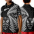 New Zealand Haka Rugby Maori Polo Shirt KID Silver Fern Vibes - Black LT8 Unisex Black - Polynesian Pride