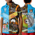 (Custom Personalised) Australia Aboriginal And Fiji Tapa Polo Shirt KID Together LT8 - Polynesian Pride