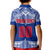 (Custom Personalised And Number) Toa Samoa Rugby Polo Shirt KID Siva Tau LT6 Unisex Blue - Polynesian Pride