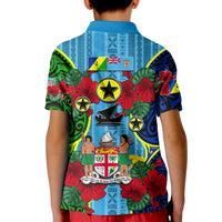 Malampa Fiji Day Hibiscus Polo Shirt KID Style LT6 - Polynesian Pride