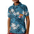 Fiji Hibiscus Polo Shirt KID Hawaii Style No.1 LT6 Unisex Blue - Polynesian Pride