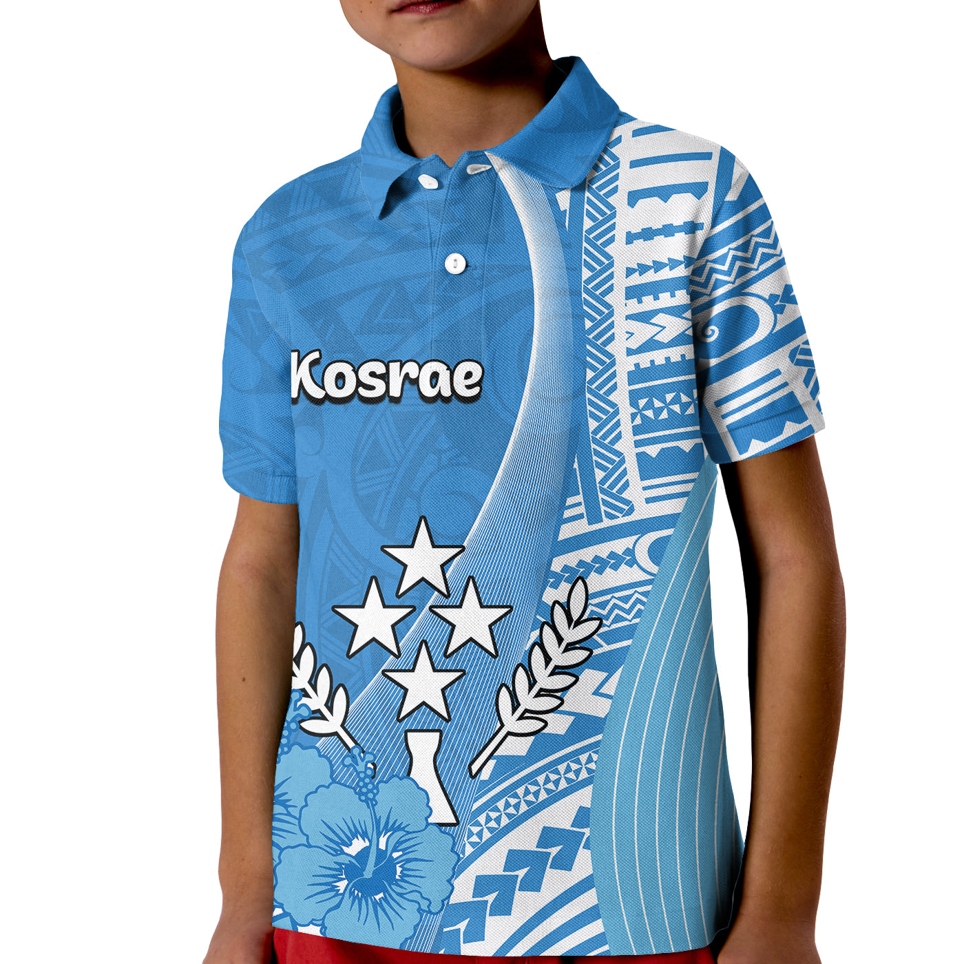 (Custom Personalised) Kosrae Of Micronesia Polo Shirt KID Vibe Style LT6 Unisex Blue - Polynesian Pride