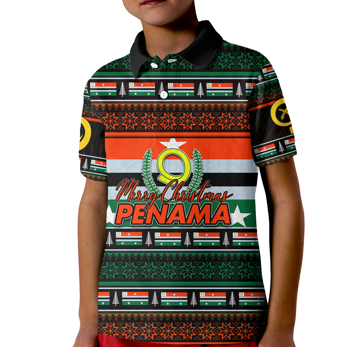Penama Province Polo Shirt KID Of Vanuatu Christmas LT6 Unisex Red - Polynesian Pride