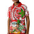 Hawaii Mele Kalikimaka Santa Claus Beach Polo Shirt KID LT6 Unisex Red - Polynesian Pride