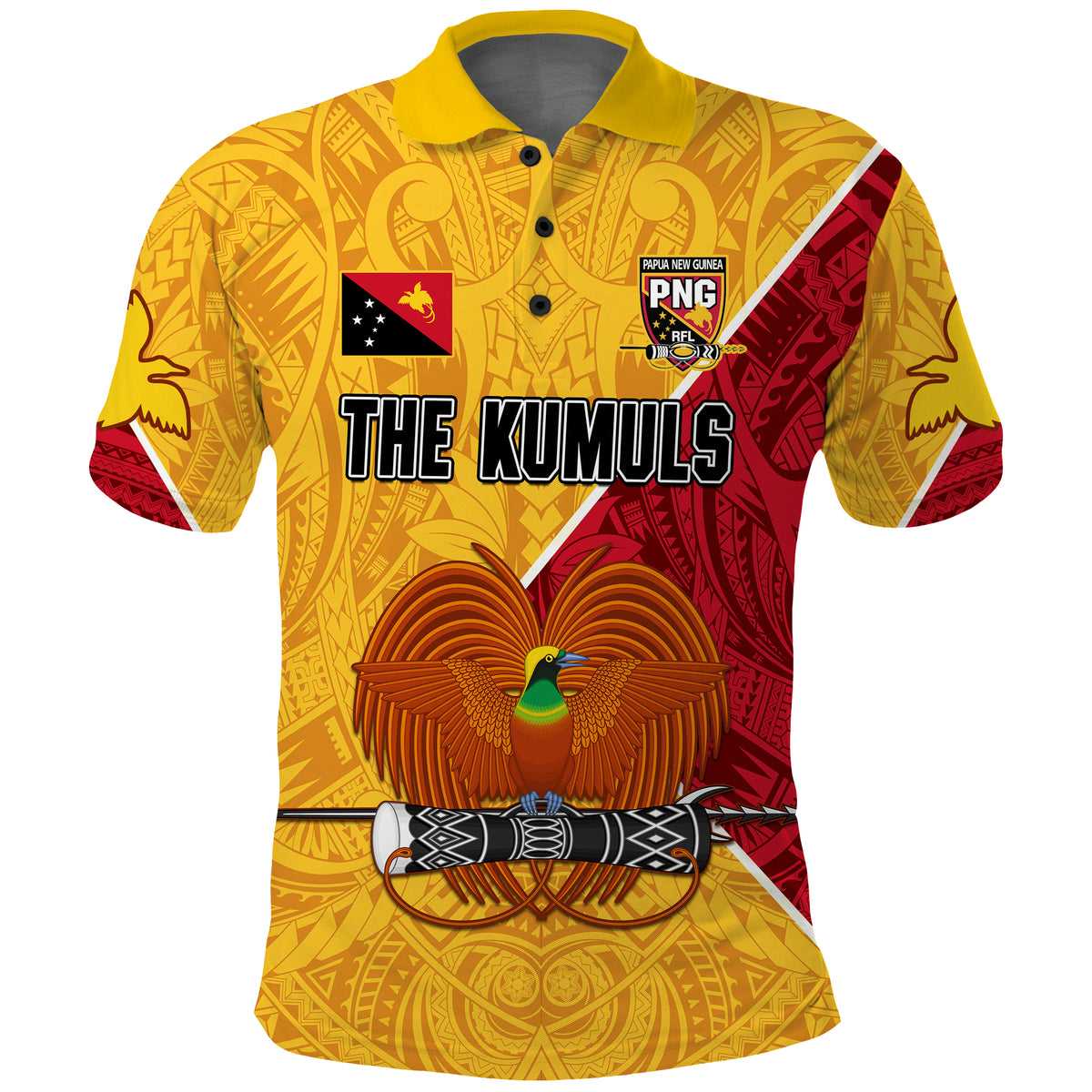 (Custom Text and Number) The Kumuls PNG Polo Shirt KID Papua New Guinea Polynesian Dynamic Style LT14 - Polynesian Pride