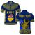 Custom Niue Polo Shirt Happy Constitution Day Niuean Hiapo Crab With Map LT14 Blue - Polynesian Pride