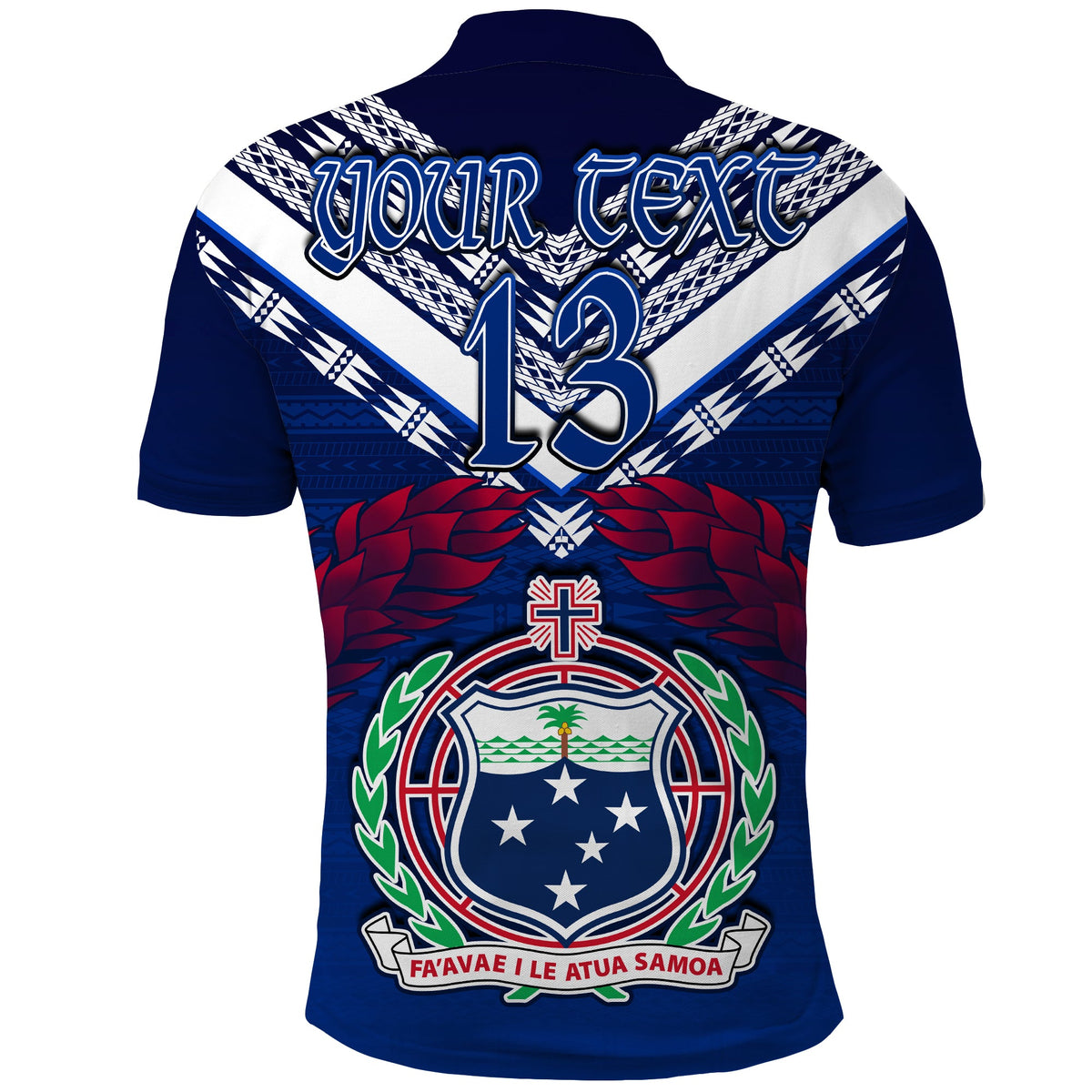 Custom Personalise Text and Number Samoa 685 Polo Shirt Uso Aso Uma Toa Samoa Rugby History Made LT13 - Polynesian Pride