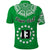 (Custom Text and Number) Rarotonga Cook Islands Polo Shirt Turtle and Map Style Green LT13 - Polynesian Pride