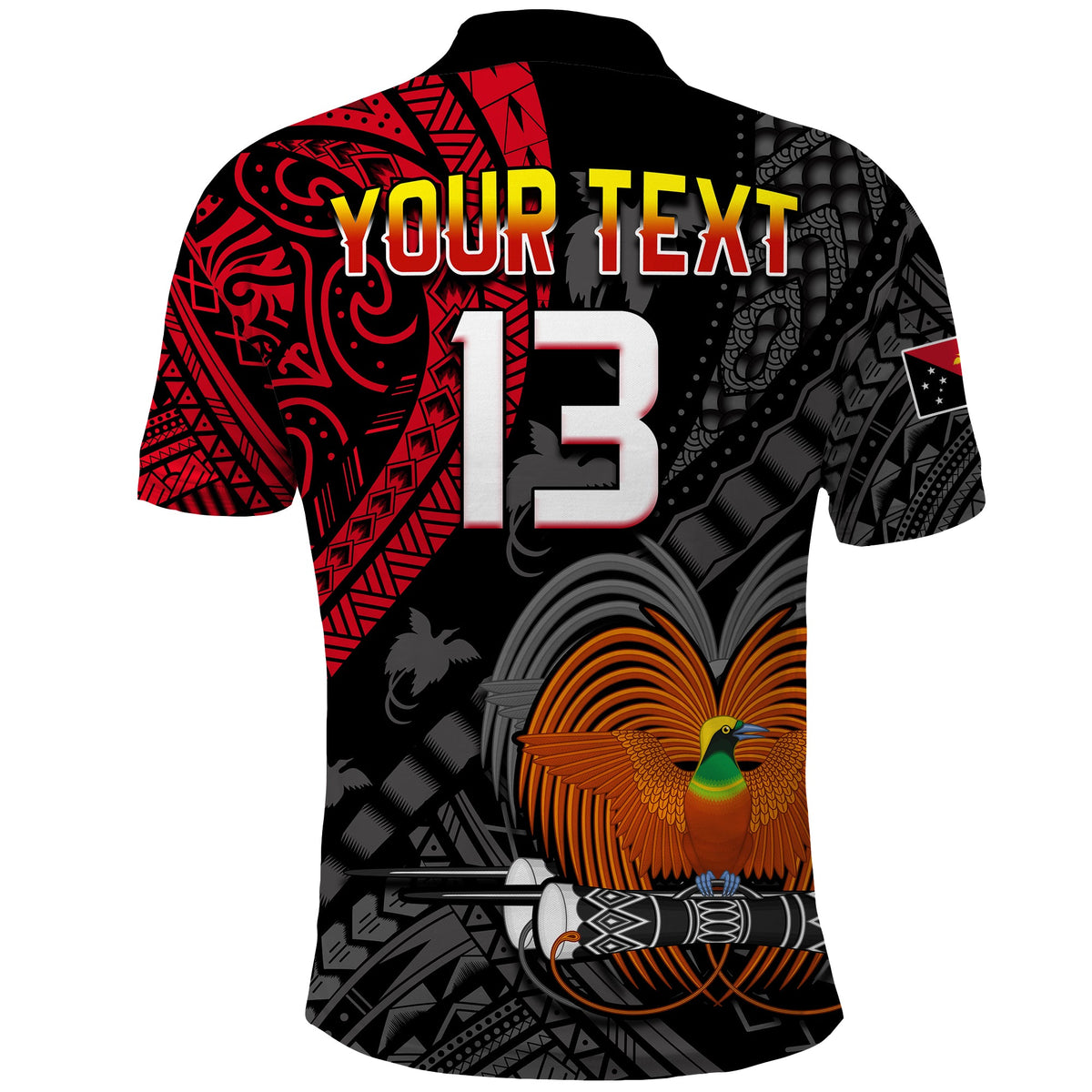 (Custom Text and Number) Papua New Guinea Polo Shirt Raggiana Birds Of Paradise Happy 47th Independence Day LT13 - Polynesian Pride
