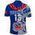 Custom Personalise Text and Number Toa Samoa Rugby Polo Shirt Siamupini Ula Fala Blue LT13 - Polynesian Pride