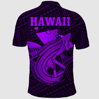 Custom Hawaii Polo Shirt Kakau Kanaka Maoli Combine Polynesian Shark Ver.05 LT14 - Polynesian Pride