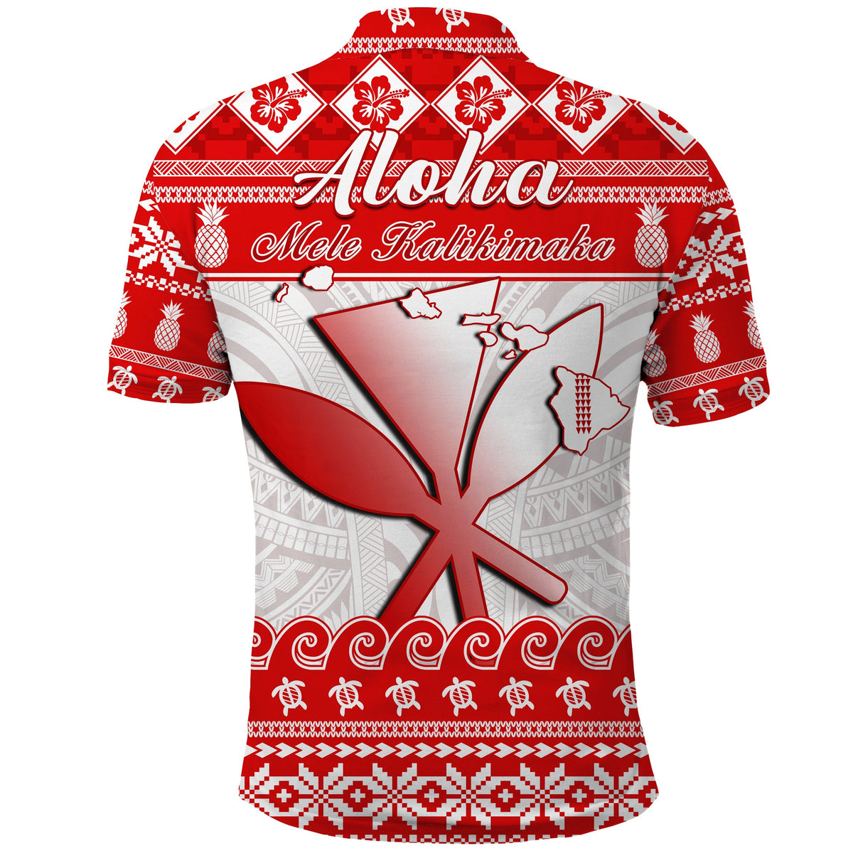 Hawaii Christmas Polo Shirt Kanaka Polynesian Santa Claus Mele Kalikimaka LT14 - Polynesian Pride