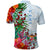Fiji Polo Shirt Proud Fijian Tapa mix Tagimoucia Flowers LT13 - Polynesian Pride