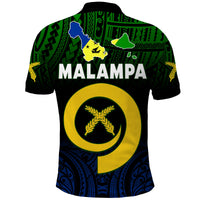 Malampa Province Polo Shirt Native Canoe Mix Vanuatu Pig Tusk Black Version LT14 - Polynesian Pride