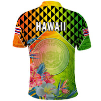 Happy Hawaii Fathers Day Polo Shirt Hawaiian Tribal Kanaka Maoli Hibiscus LT14 - Polynesian Pride