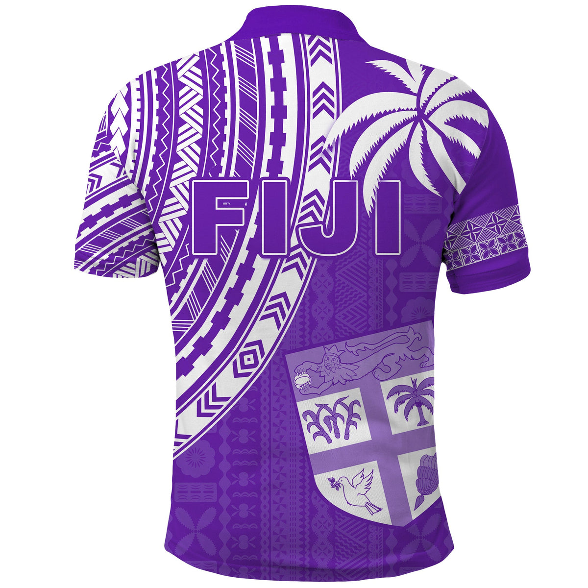 Fiji Rugby Sevens Polo Shirt Fijian 7s Tapa Polynesian Purple LT13 - Polynesian Pride
