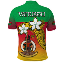 Vanuatu Novelty Polo Shirt Frangipani Tropical Spa Flower LT13 - Polynesian Pride