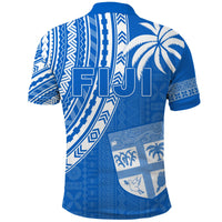 Fiji Rugby Sevens Polo Shirt Fijian 7s Tapa Polynesian Blue Ver.01 LT13 - Polynesian Pride
