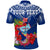 Custom Guam Chamorro Polo Shirt Guaman Latte Stone Tropical Flowers Blue Version LT14 - Polynesian Pride