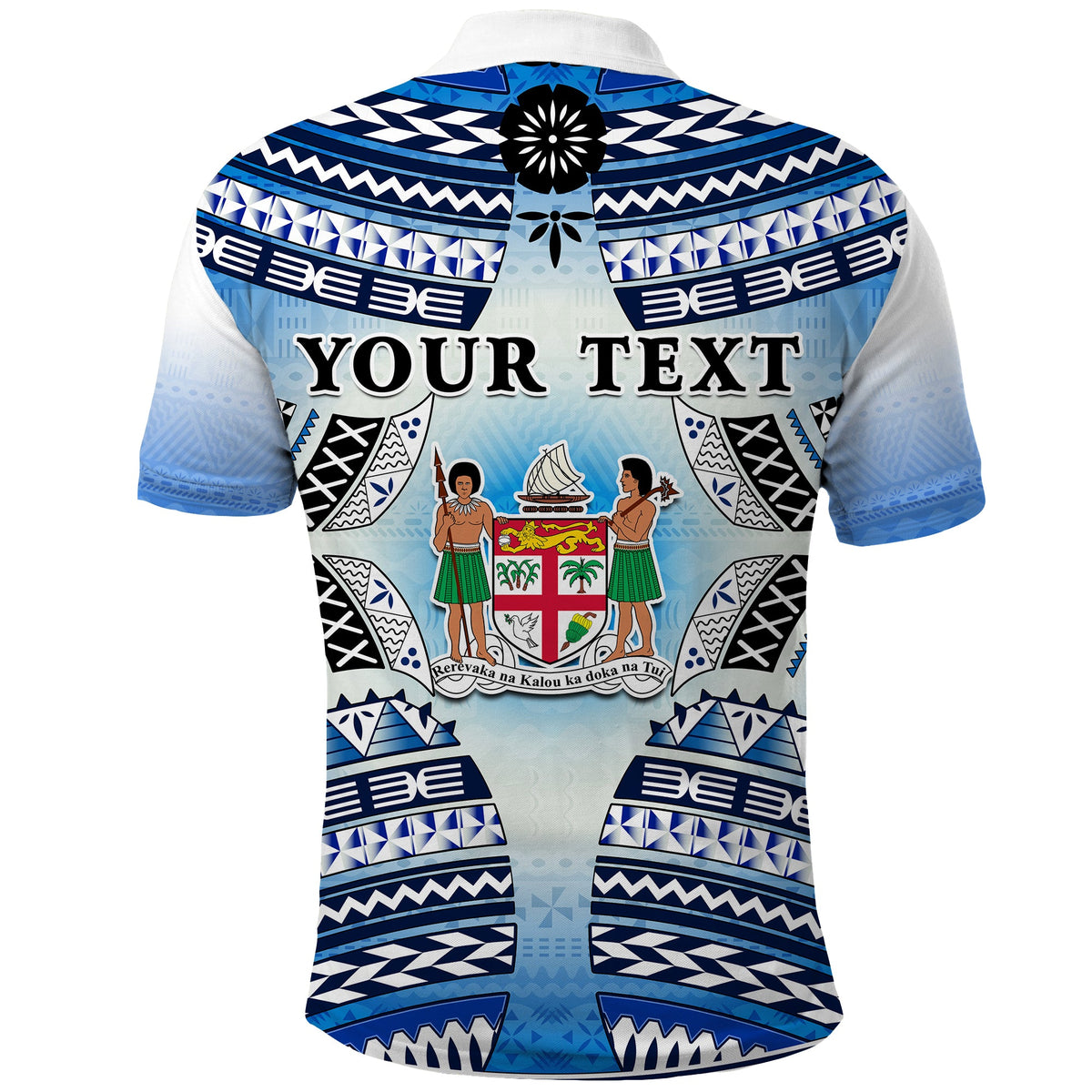 Custom Text and Number Fiji Polo Shirt Kaiviti Fijian Special Tapa Pattern LT14 - Polynesian Pride