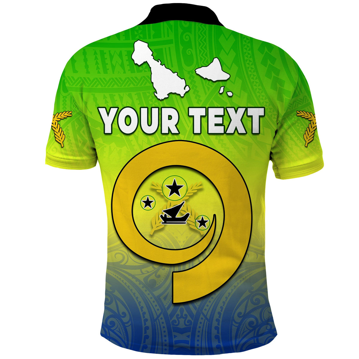 Custom Malampa Province Polo Shirt Native Canoe Mix Vanuatu Pig Tusk Green Version LT14 - Polynesian Pride
