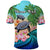 Custom Polynesian Turtle Coconut Tree and Orchids Polo Shirt LT14 - Polynesian Pride