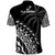 Fiji Rugby Polo Shirt Fijian Cibi Dance Tapa Pattern Black LT14 - Polynesian Pride