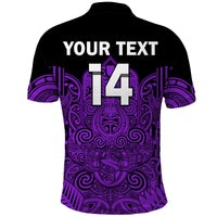 (Custom Text and Number) New Zealand Tiki Rugby Polo Shirt NZ Maori Koru Pattern Ver.04 LT14 - Polynesian Pride