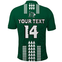 (Custom Text and Number) Hawaii Football Polo Shirt Kakau Rainbow Warriors Helmet LT14 - Polynesian Pride