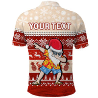 Custom Hawaii Mele Kalikimaka Polo Shirt Dabbing Santa Red Merry Christmas LT14 - Polynesian Pride