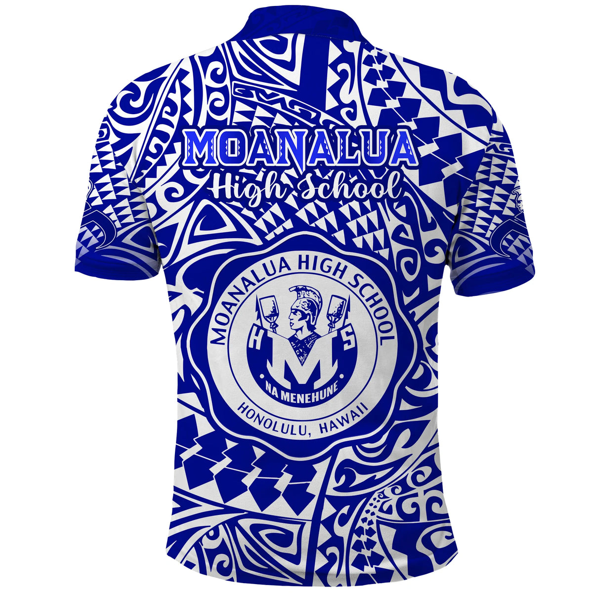 Hawaii Polo Shirt Moanalua High School Tribal Kakau LT14 - Polynesian Pride