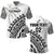 (Custom Text and Number) Fiji Rugby Polo Shirt Fijian Cibi Dance Tapa Pattern White LT14 Adult White - Polynesian Pride