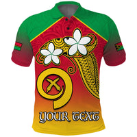 Custom Vanuatu Novelty Polo Shirt Frangipani Tropical Spa Flower LT13 Red - Polynesian Pride