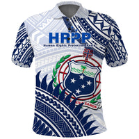 Custom HRPP Samoa Polo Shirt Samoan Coat Of Arms Polynesian Pattern LT14 - Polynesian Pride