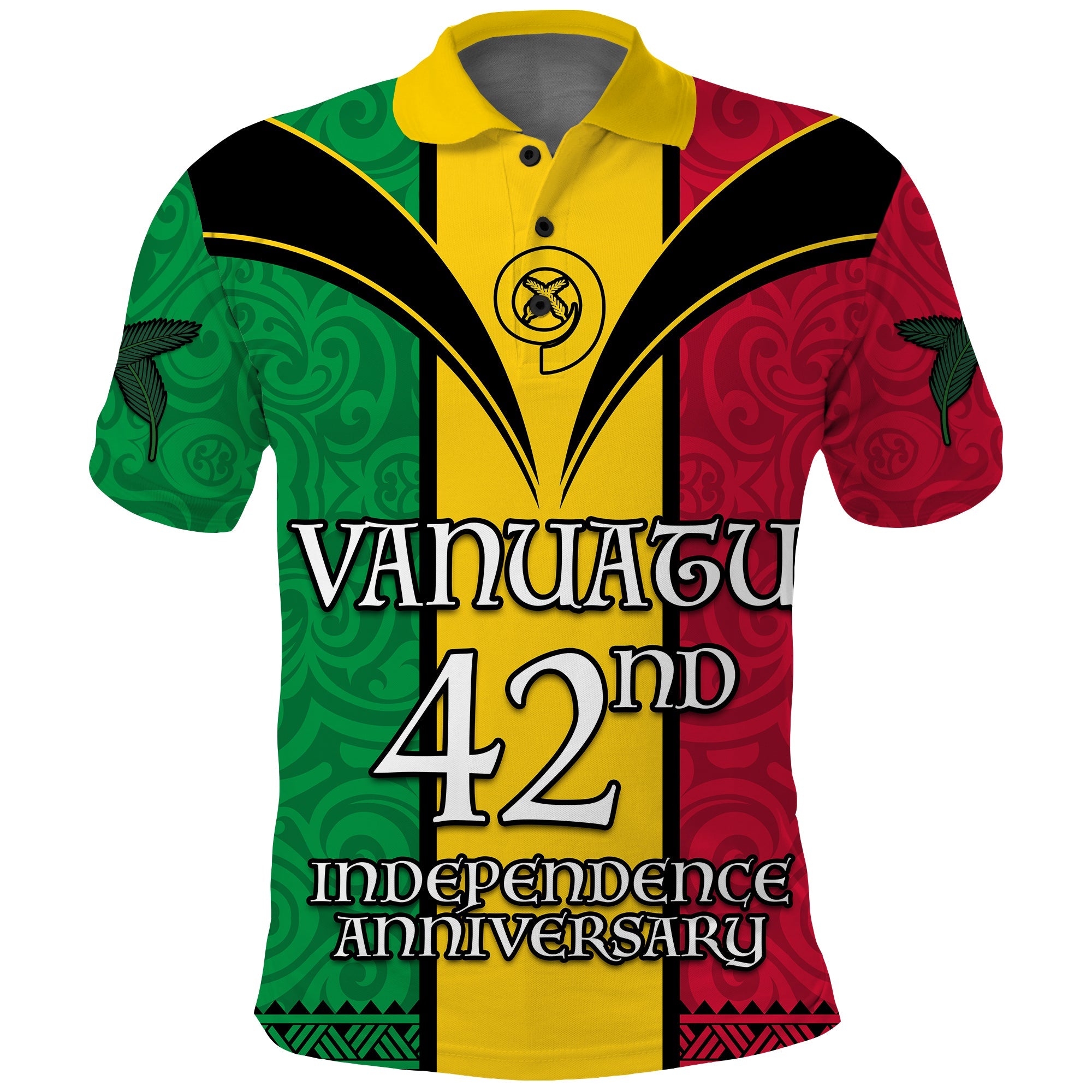 Vanuatu 1980 Polo Shirt Vanuatuan Independence Day LT13 Yellow - Polynesian Pride