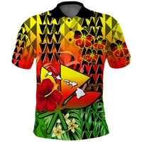 Custom Hawaii Flowers Polo Shirt Color Tribal Pattern Hawaiian LT13 - Polynesian Pride