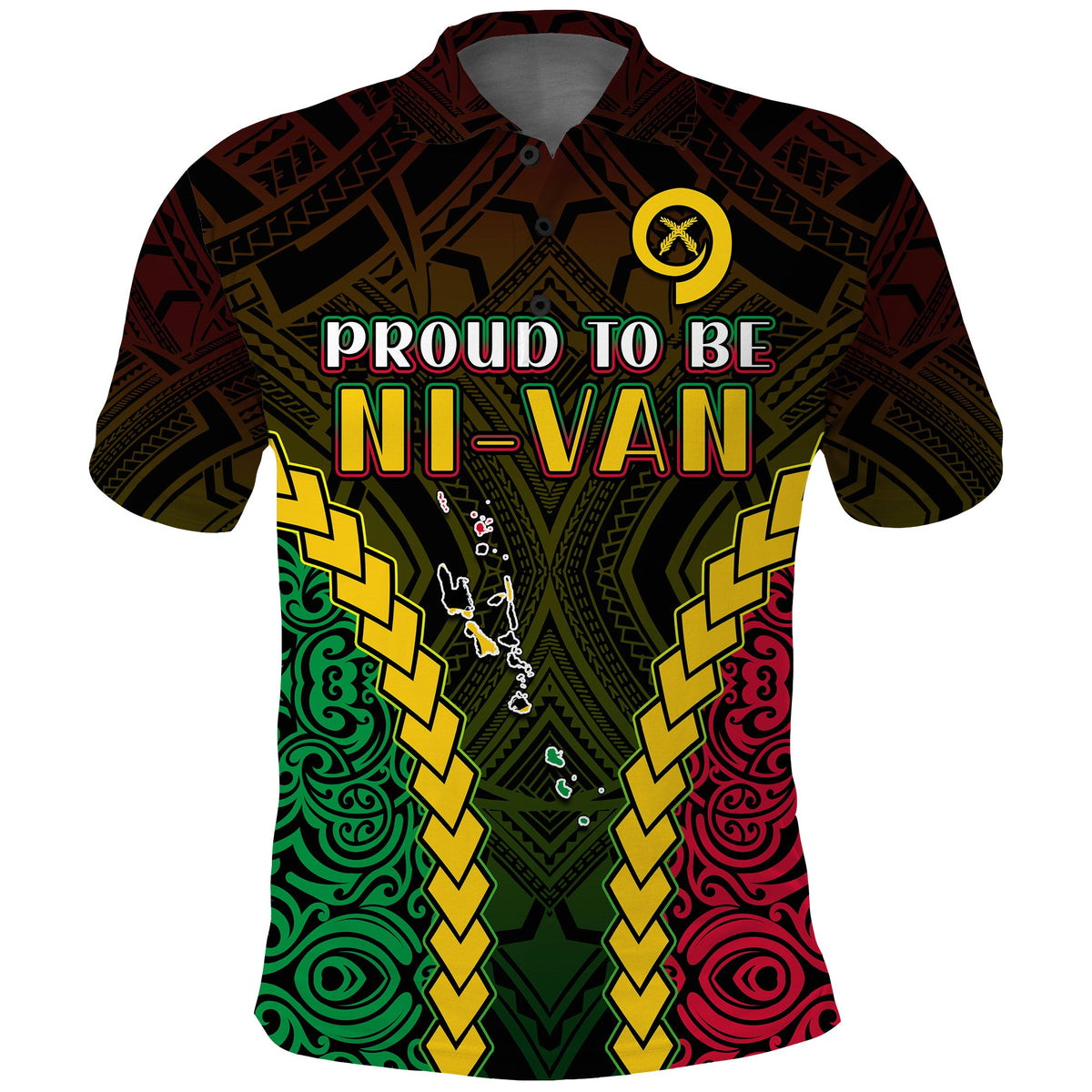 (Custom Text and Number) Vanuatu Indigenous Polo Shirt Proud To Be Ni Vanuatu Polynesian Pattern LT13 - Polynesian Pride