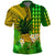 Hawaii Pineapple Polo Shirt Plumeria Frangipani Mix Tribal Pattern LT13 Green - Polynesian Pride
