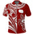 (Custom Text and Number) Rarotonga Cook Islands Polo Shirt Turtle and Map Style Red LT13 - Polynesian Pride