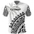 Fiji Rugby Polo Shirt Fijian Cibi Dance Tapa Pattern White LT14 Adult White - Polynesian Pride