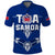 Custom Personalise Text and Number Toa Samoa Rugby Polo Shirt Siamupini Proud Blue LT13 - Polynesian Pride