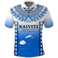 Custom Text and Number Fiji Polo Shirt Kaiviti Fijian Special Tapa Pattern LT14 - Polynesian Pride