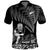 (Custom Text and Number) New Zealand Silver Fern Rugby Polo Shirt All Black Koru Maori LT14 Black - Polynesian Pride