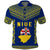 Niue Polo Shirt Happy Constitution Day Niuean Hiapo Crab With Map LT14 Blue - Polynesian Pride